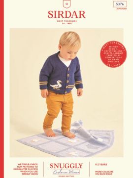 Sirdar 5376 Duck Baby Cardigan and Blanket in Snuggly Cashmere Merino