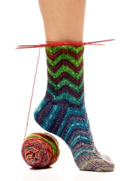 Urth Yarns Chevron Toe Up Socks in Uneek Sock