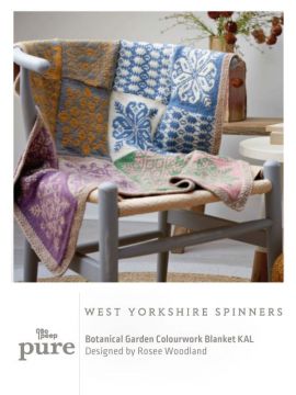 West Yorkshire Spinners Botanical Garden Colourwork Blanket Knit Along