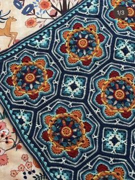 West Yorkshire Spinners Persian Tiles Blanket by Jane Crowfoot