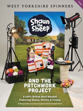 West Yorkshire Spinners Shaun the Sheep Knitted Blanket