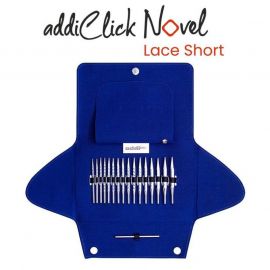 addiClick Novel Lace Short Tip Inter Changeable Circular Knitting Needle Set