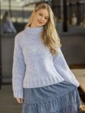 Gudrun Sweater White-Light Blue