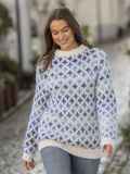 Mill Sweater White-Multi Blue