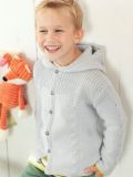 Cabled Hooded Cardigan