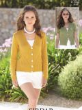 Ladies V Neck 5 Button Cardigan