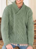 Cabled Sweater Wrap Neck