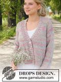 V-Neck and Picot Cardigan