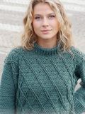 Crocheted Relief Jumper in DROPS Merino Extra Fine