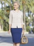 7311b  Collared Cardi With Shaped Waist