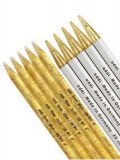 US 36 (20mm) Gold Tips White Tube, Length 10in (25cm)