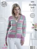 Cabled Rib V Neck Cardigan