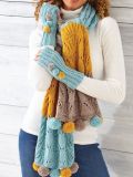 Lace and Pom Scarf