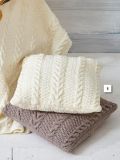 Cream Cable Cushion Cover