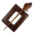 LYKKE Wooden Shawl Pins Rectangle