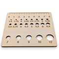 Laughing Hens Wooden Knitting Needle Gauge Square