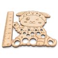 Laughing Hens Wooden Knitting Needle Gauge with Ruler Sheep