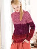 Colour block Cabled Sweater