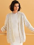 Lattice Open-Front Cardigan