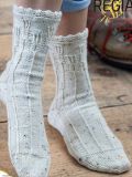 Wheat and Rib Patterned Socks