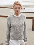 Lace Front Cashmere Sweater