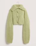 Wide-Collared Cardigan