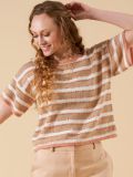 Clara Eyelet Striped Top - Version 1