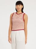 Flower Motif Yoke Crochet Tank