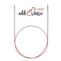 addiClassic Lace Fixed Circular Knitting Needles - Silver Tips 40in (100cm)