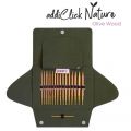 addi Olive Wood Click Interchangeable Circular Knitting Needle Set