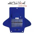 addiClick Novel Lace Long Tip Interchangeable Circular Knitting Needle Set
