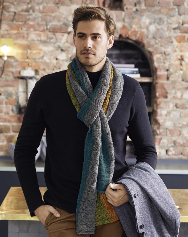 Rib and Stripe Scarf