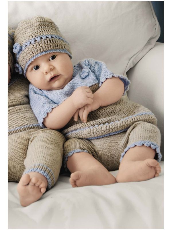 Knitted and Crocheted 3-Piece Set
