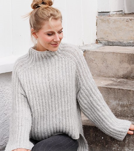 Blown yarns such as Laughing Hens Alpaca Cloud is perfect for knitting cosy sweaters.