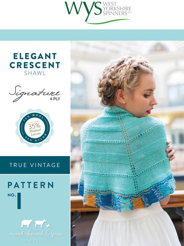 West Yorkshire Spinners The Elegant Crescent Shawl