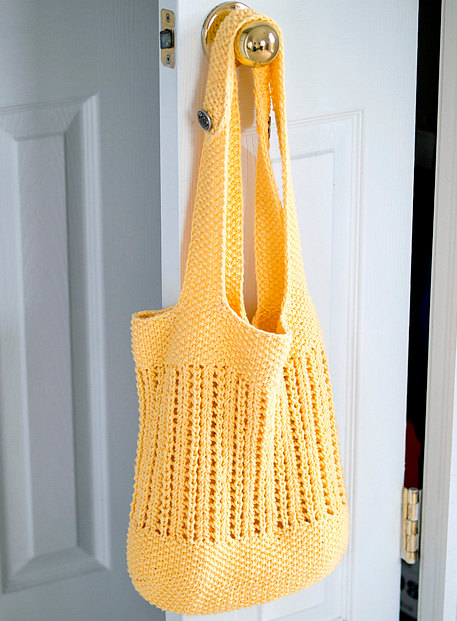Free beach tote bag knitting pattern