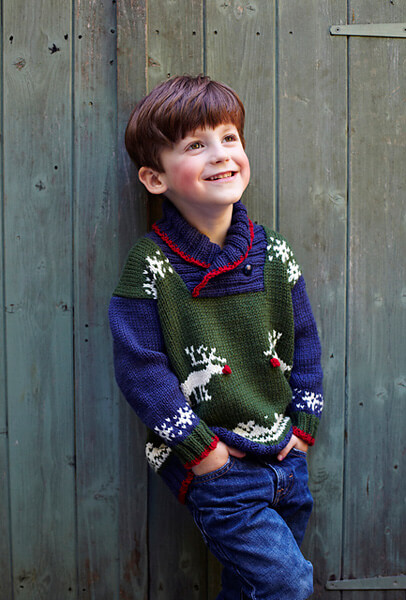 Free Christmas sweater knitting and crochet patterns on Laughing Hens