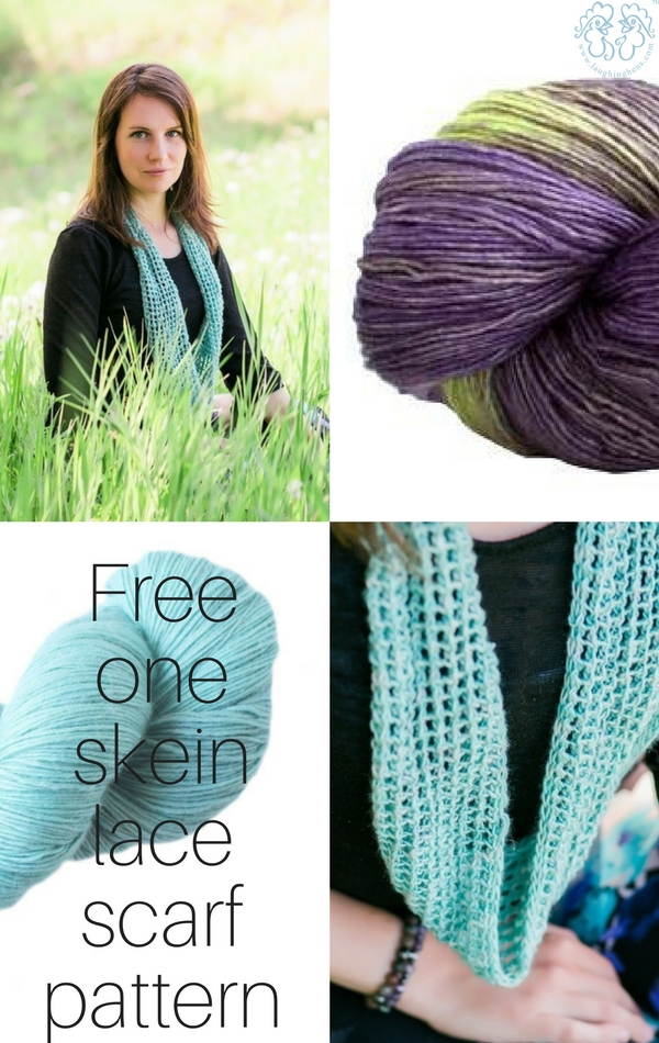 One skein challenge: a free lace scarf knitting pattern for beginners