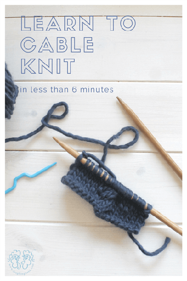 Learn to cable knit with a free photo and video tutorial!