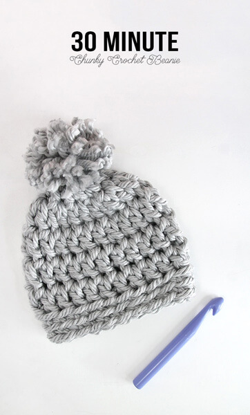 Free crochet patterns for beginners: chunky crochet hat by Persia Lou