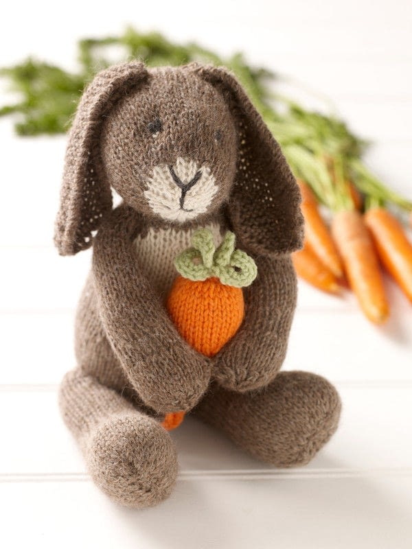 Free Easter bunny knitting pattern at Laughing Hens