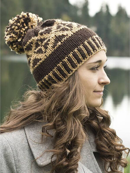 Free last minute knitting patterns for Christmas: chunky hat pattern on Laughing Hens